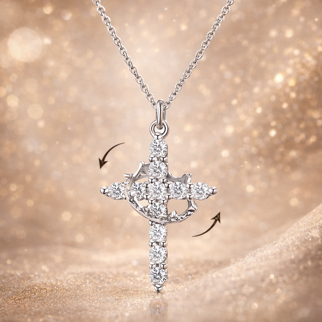 Crowned Cross™ Gold Faith Necklace